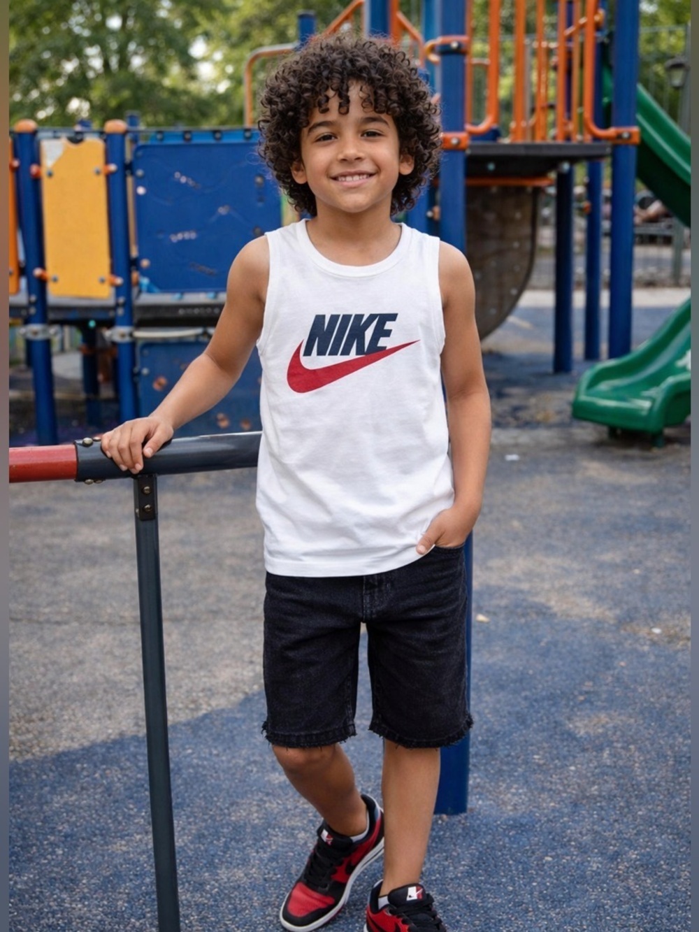 NWT Nike KIDS White Tank Top SZ L